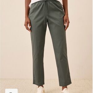 Pact Organic Women's Castor Green Daily Twill Ultra-High Rise Tapered Pants